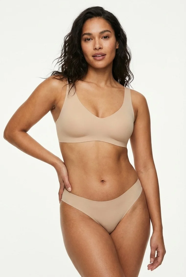 İz Yapmayan Nude Lazer Kesim Külot - Kaydırmaz, Pamuklu ve Dikişsiz - Arka Görünüm - LunaIntim